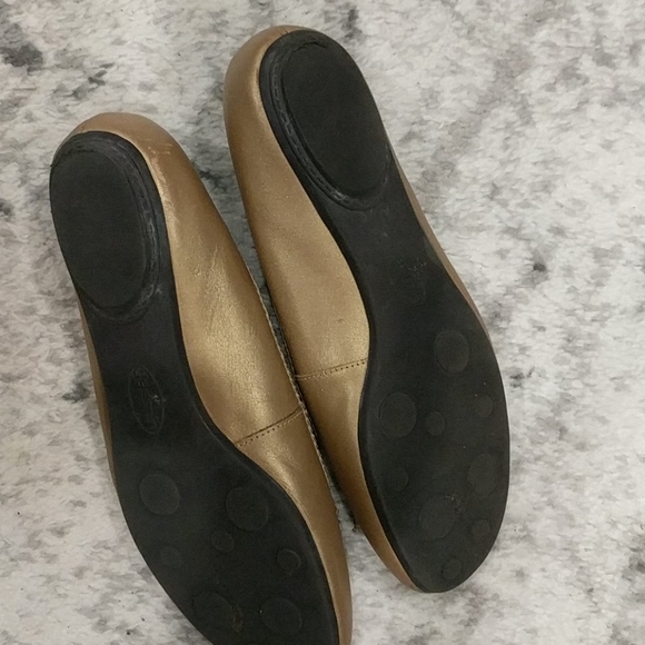 Jasmin Gold Genuine Leather flats - Picture 8 of 8